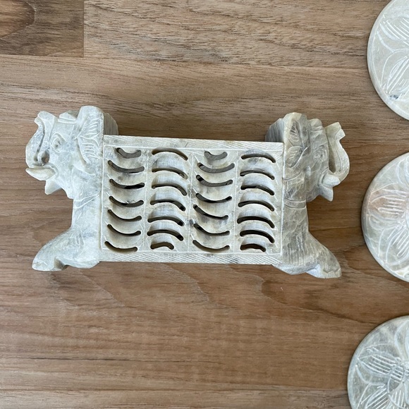 6 New Indian Marble Coasters - Picture 6 of 10